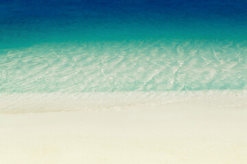 colorful  blue  sea  water  and  white   sand  summer nature background