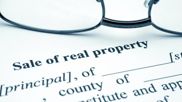 Sale of real property dolly shot.