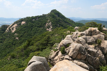 Fototapeta na wymiar Summer in Bulgok Mountain in Korea