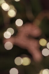 Fototapeta premium christmas lights, christmas tree decorations,christmas still life, Christmas, New Year, Christmas decor, festive atmosphere, New Year's photos, Christmas gifts, car with gifts