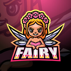 Little fairy mascot esport logo design