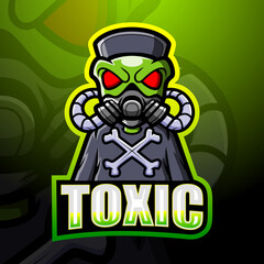 Toxic mascot esport logo design