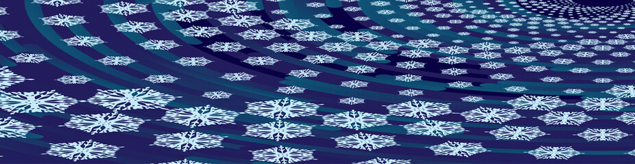 Fototapeta na wymiar Dotted Halftone Vector Spiral Pattern or Texture. Backgrounds with Snowflakes