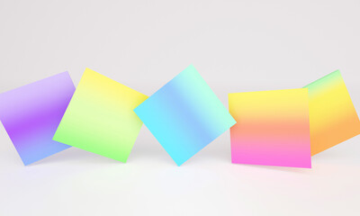 A series of squares 3DCG illustration image
