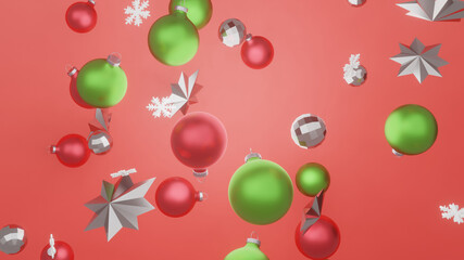  Christmas background 3DCG illustration image
