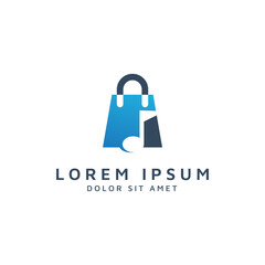 shopping and music negative space logo design