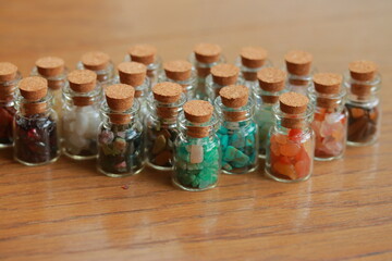 A beautiful little jewel that shines in a small vial
