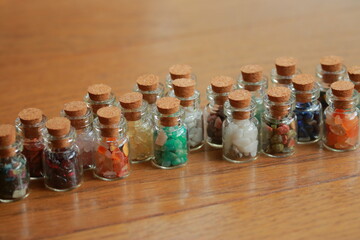 A beautiful little jewel that shines in a small vial
