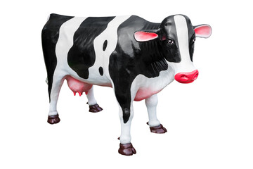 Dairy Cattle isolated on white background with clipping path