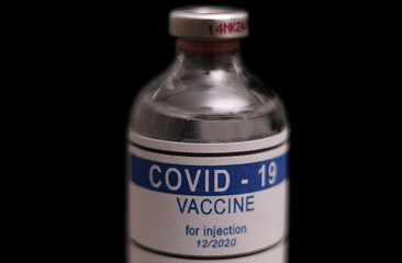 Covid-19 Vaccine for injection - Corona virus vaccine isolated bottle