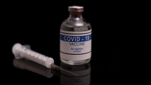 Corona Vaccine - Covid 19 vaccine isolated bottle