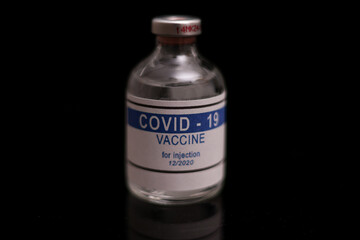 Covid-19 Vaccine for injection - Corona virus vaccine isolated bottle