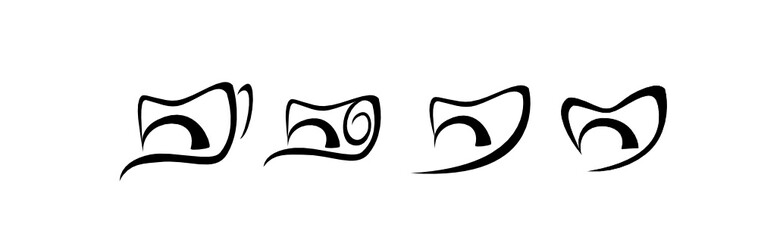 logo, symbol, icon of a sewing machine