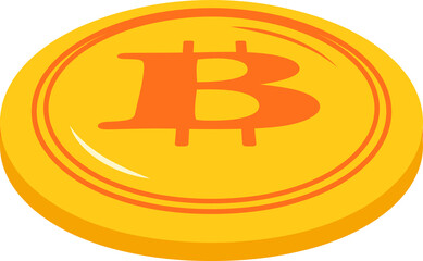 Bitcoin medals placed on a single plane