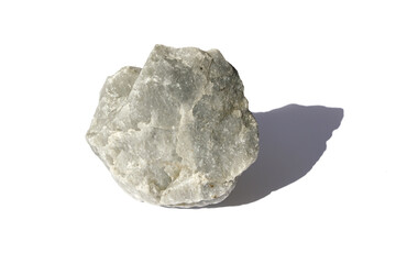 Natural pebbles on white background