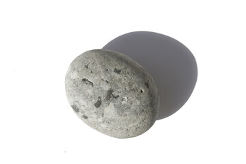 Fototapeta na wymiar Natural pebbles on white background