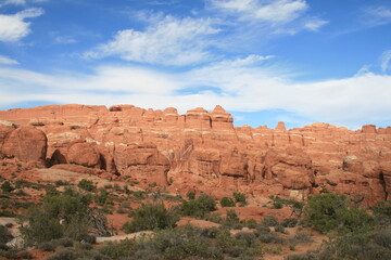 Fototapeta premium Sandstone monuments, Arches National Park