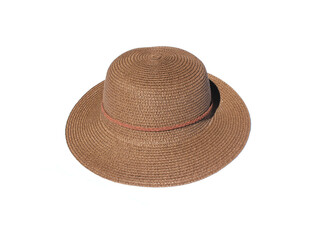 Beautiful summer hat isolated on white background