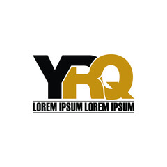 YRQ letter monogram logo design vector