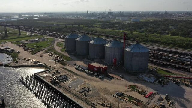 Silos In Port Arthur Texas