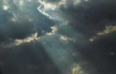 Close up picture of blue sky with object in front ground