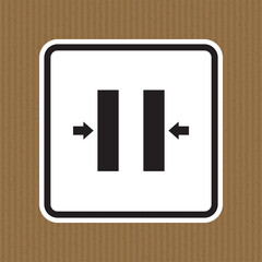 Crush Hazard Closing Mold Symbol Sign Isolate on White Background,Vector Illustration