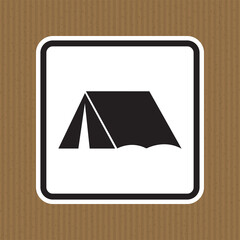 No Camping Sing Isolate On White Background,Vector Illustration