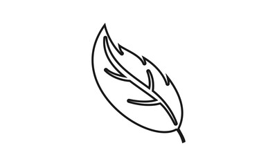 Simple leaf illustration vector icon