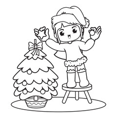coloring book with cute girl christmas caracther collection (30)