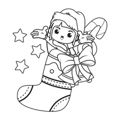 coloring book with cute girl christmas caracther collection (19)