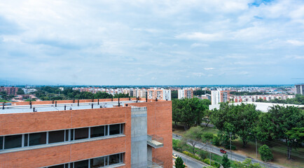 Skyline view of south Cali Colombia city landscape