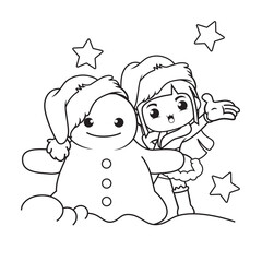 coloring book with cute girl christmas character collection (28)