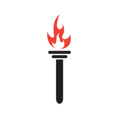 Torch icon design template vector isolated illustration