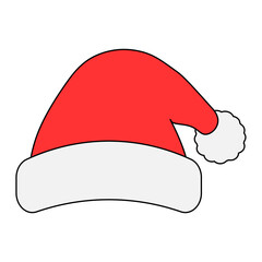 Obraz na płótnie Canvas Simple illustration of Santa Claus Christmas hat icon
