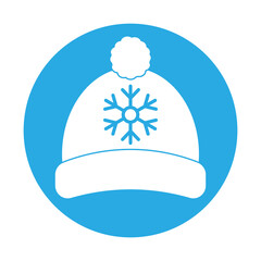 Simple illustration of Santa Claus Christmas hat icon