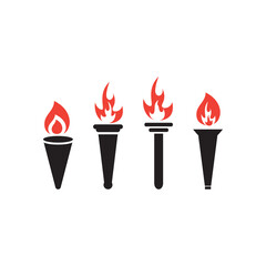 Torch icon design template vector isolated illustration