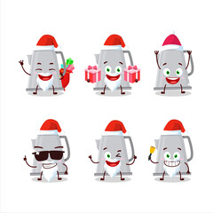 Santa Claus emoticons with electric kettle cartoon character