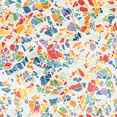 Seamless watercolor paint fills negative space between scribbled lines naive children surface design. High quality illustration. Joyful happy craft style. Retro optimistic design.