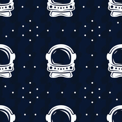 astronaut science, space, cosmonaut, astronomy, planet, galaxy themes background., seamless pattern.