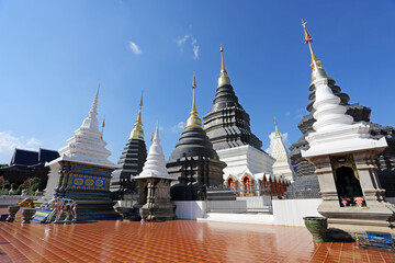 View of Wat Den Salee Sri Muang Gan (Wat Ban Den). The beautiful temple in north of Thailand. Locate in Mae Tang district, Chiang Mai province