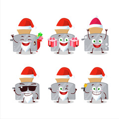 Santa Claus emoticons with toast maker cartoon character
