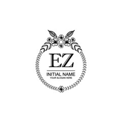 EZ Initial handwriting logo template vector
