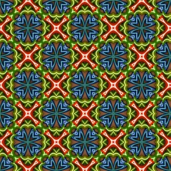 colorful symmetrical repeating patterns for textiles, ceramic tiles, wallpapers and designs. seamless image.