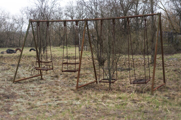 Abandoned school in village of Chernobyl zone