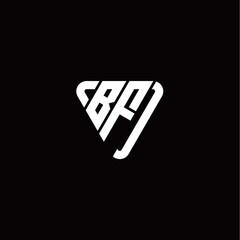 Initial Letter B F Linked Triangle Design Logo
