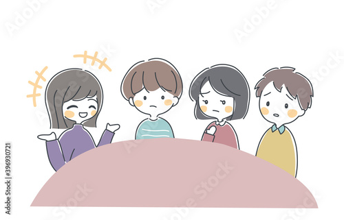 空気を読めずに楽しそうに喋る人のイラスト ベクター Wall Mural 水乃みのる 空気を読めずに楽しそうに喋る人のイラスト ベクター Wall Mural 水乃みのる