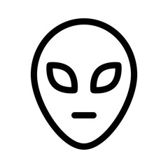 Fototapeta na wymiar Alien Head icon on white background