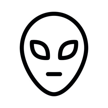 Alien Head icon on white background