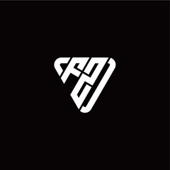 Initial Letter F Z Linked Triangle Design Logo