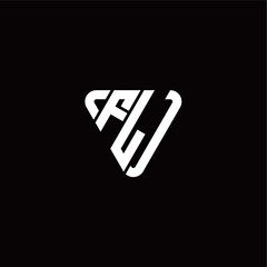 Initial Letter F L Linked Triangle Design Logo